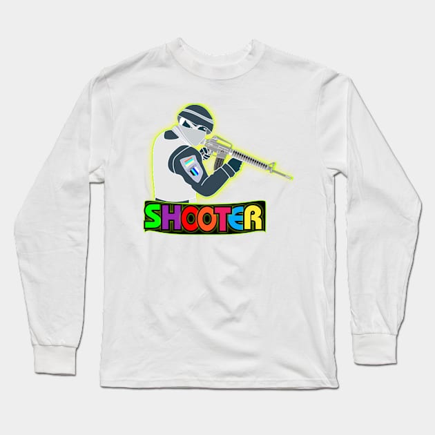 Shooter Long Sleeve T-Shirt by m0nster